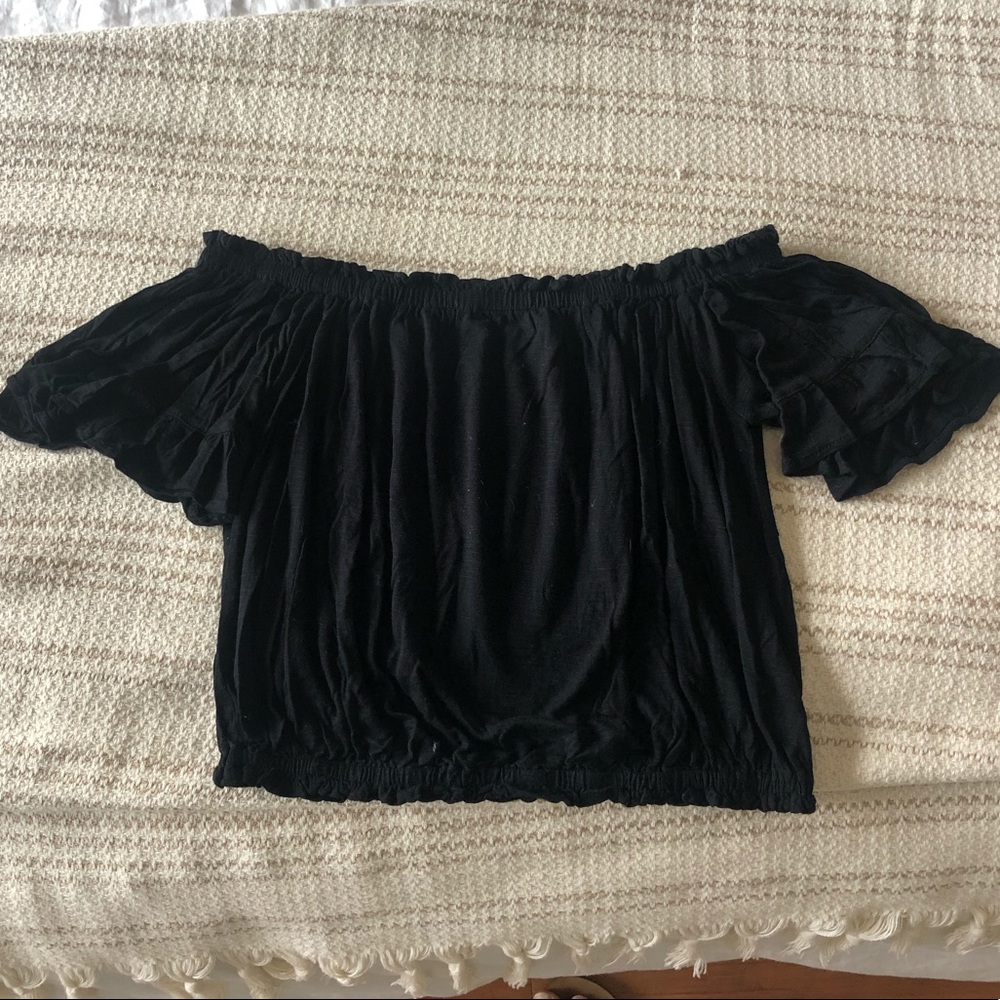 Black off the shoulder top
